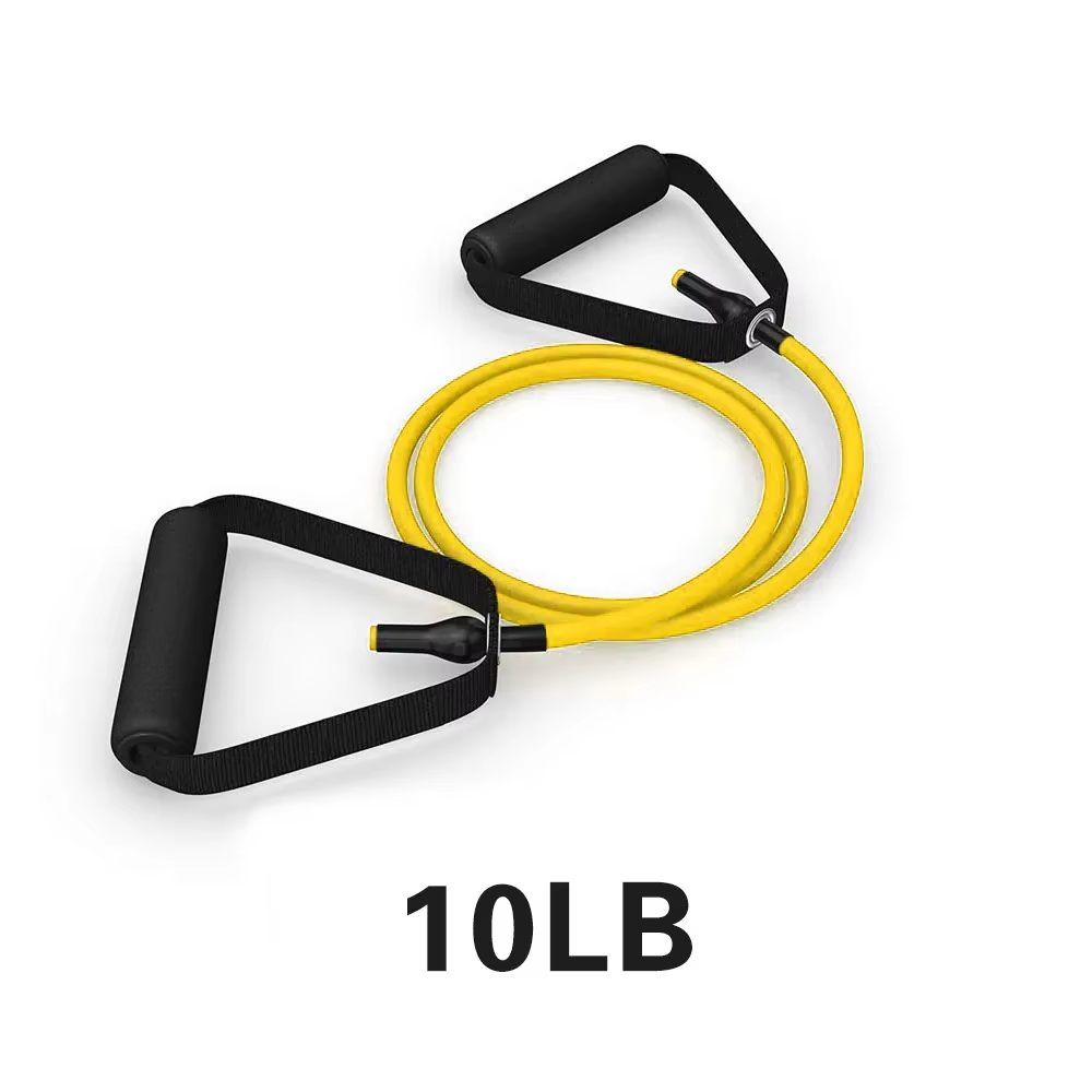 5 Levels Elastic Band with Handles Yoga Pull Rope Elastic Gym Fitness Exercise Tube Band for Home Workouts Strength Training