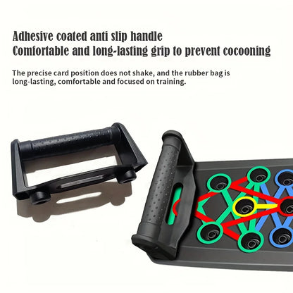 Portable Folding Push-Up Board, Multi-Functional Anti-Slip Mat with Handle, Home Fitness Exercise for Chest, Abdomen and Arms