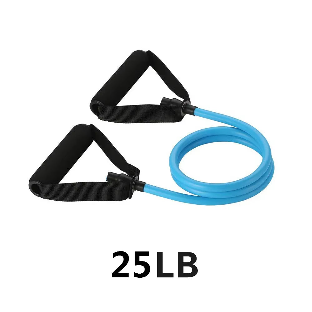 5 Levels Elastic Band with Handles Yoga Pull Rope Elastic Gym Fitness Exercise Tube Band for Home Workouts Strength Training