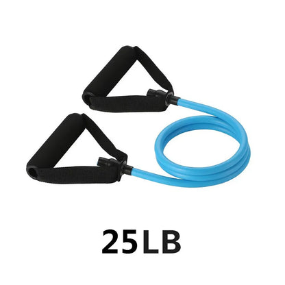 5 Levels Elastic Band with Handles Yoga Pull Rope Elastic Gym Fitness Exercise Tube Band for Home Workouts Strength Training